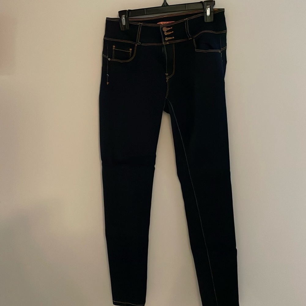“Wax jean” dark skinny jeans size 11